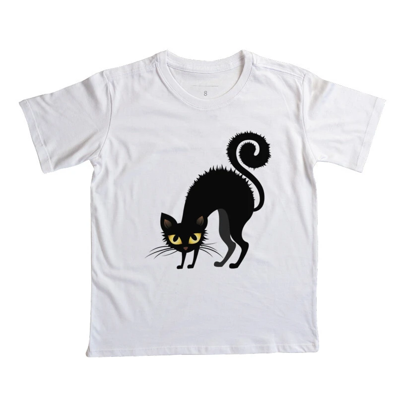 Camiseta infantil - Gato Preto
