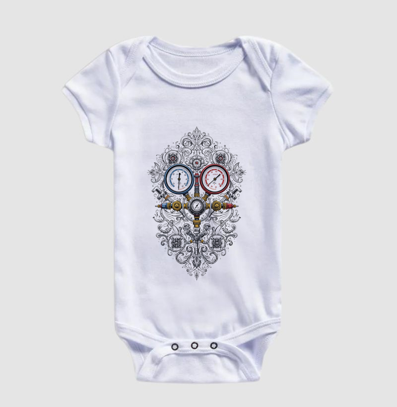 Camiseta Manifold Tribal - Arte Técnica HVAC Climatização