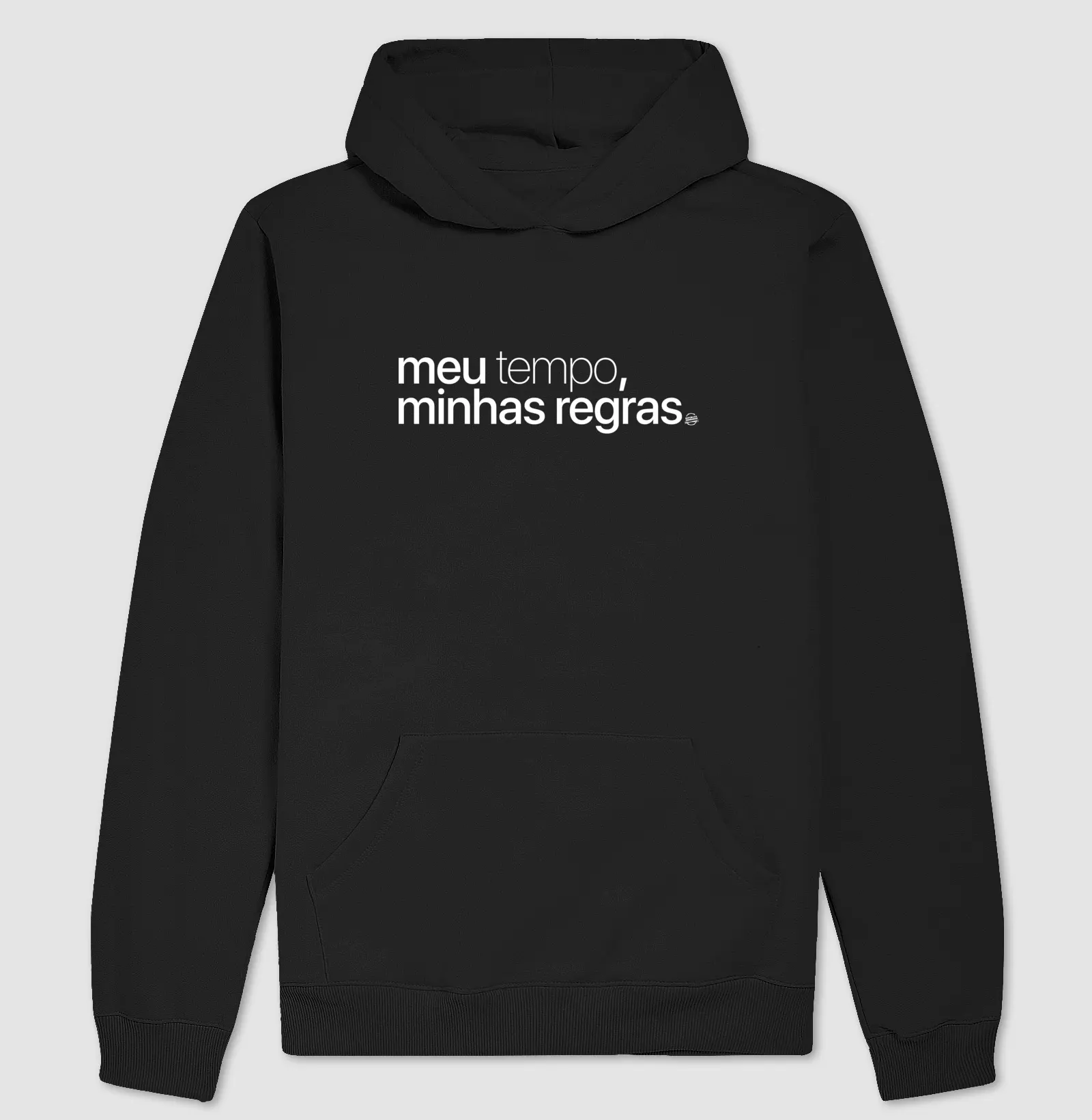 Meu tempo minhas regras (escrito preto e branco)
