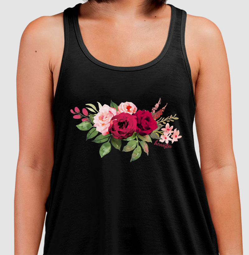 HONESTEE REGATA RAMO VERMELHO E ROSA