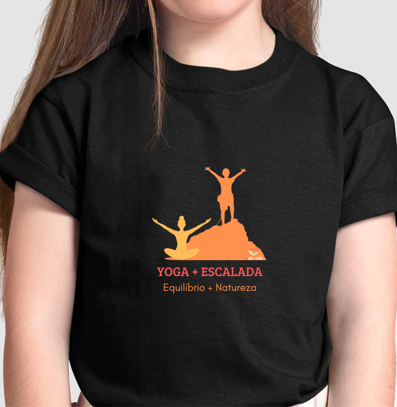 YOGA + ESCALADA - camiseta infantil 