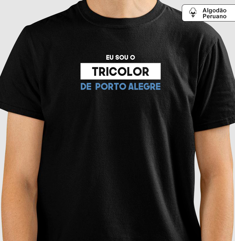 Camiseta Algodão Peruano Grêmio Tricolor