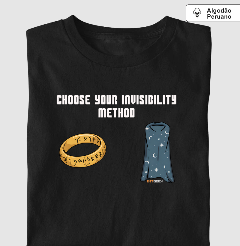 Camiseta Algodão Peruano Método de Invisibilidade