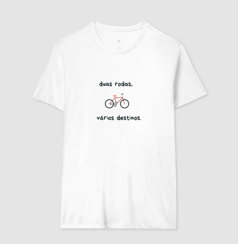 Camiseta bike: duas rodas, vários destinos
