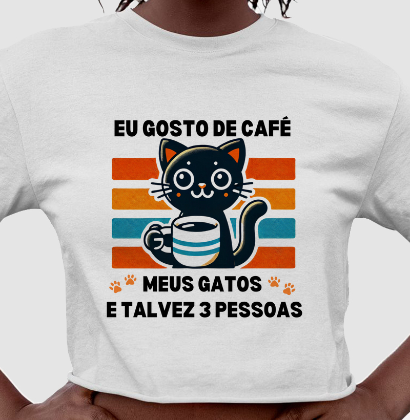 Gato e Café Estilo Retrô
