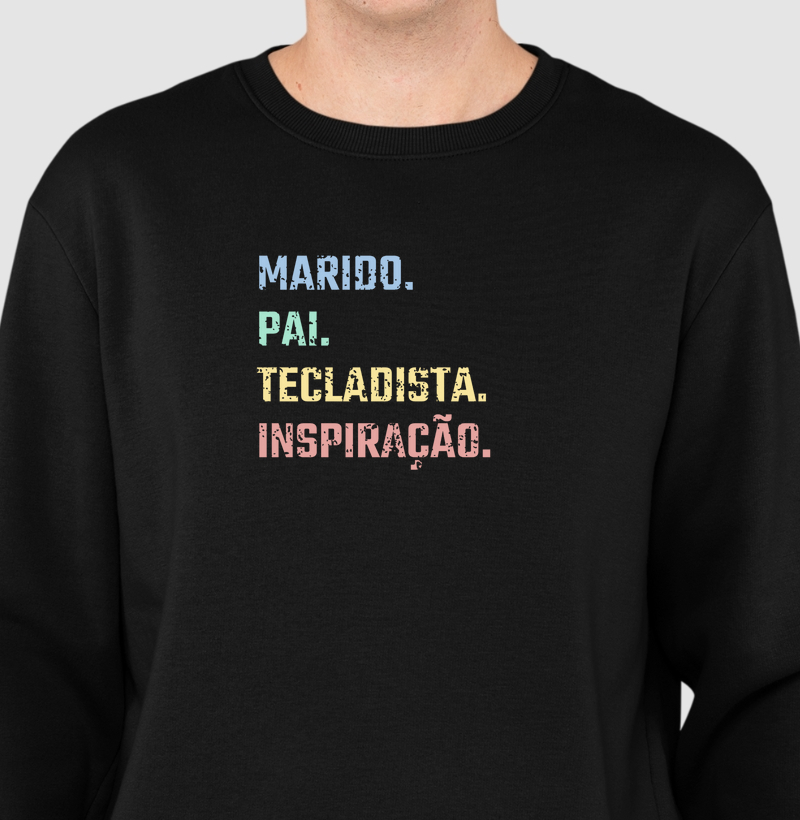 Camisa "Marido, pai, tecladista, inspiração"
