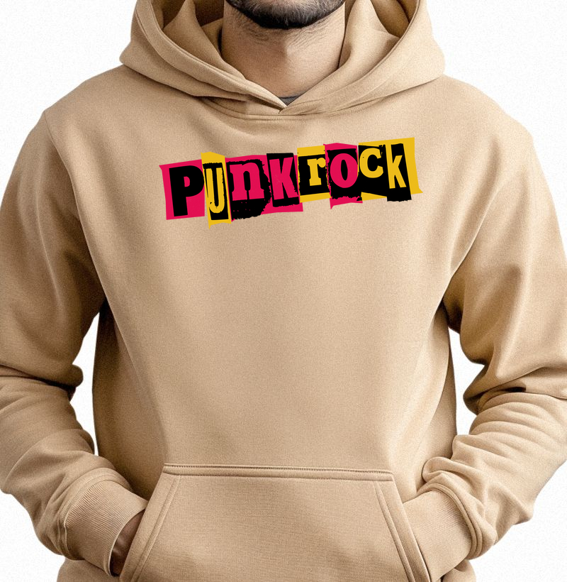 Moletom Slim com Bolsos “Punk Rock”