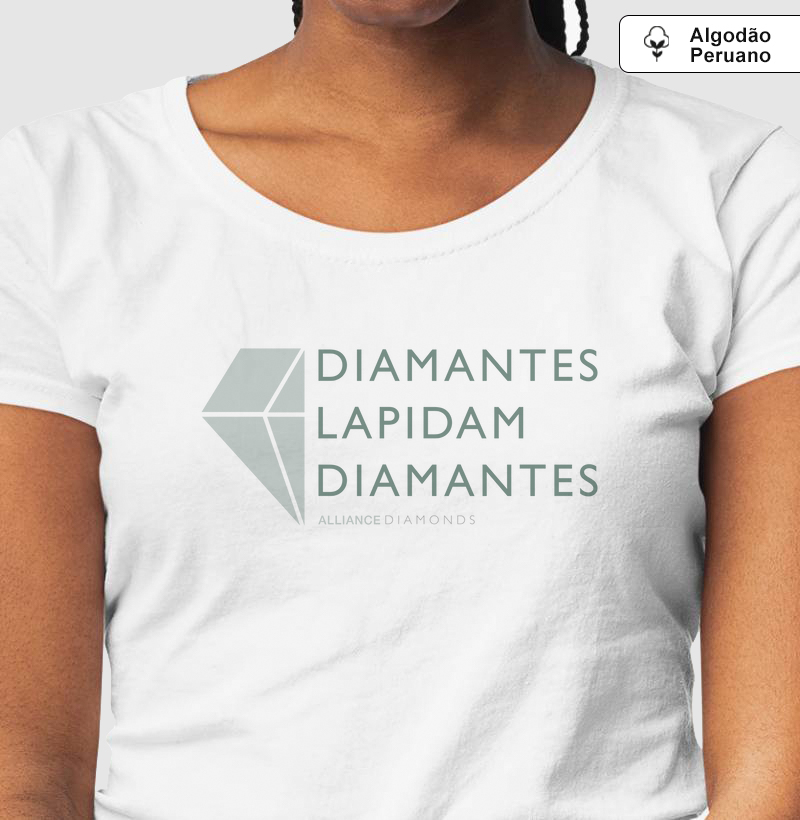 Camiseta Alliance Diamonds - Diamantes lapidam Diamantes I Branco