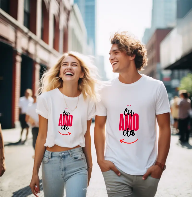 Camiseta "Eu amo Ela/Ele"