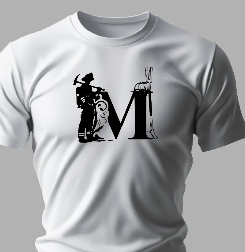 Letra "M" sou bombeiro com orgulho