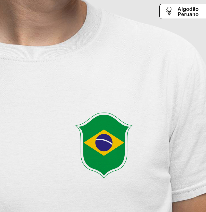Camiseta Algodão Peruano Escudo Brasileiro