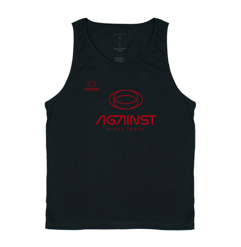 Camiseta Preta Logo Vermelho