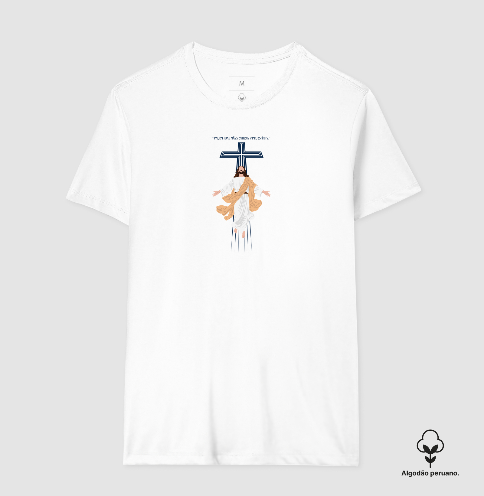 Estampa Jesus Em Tuas Mãos Entrego Branca Masc.