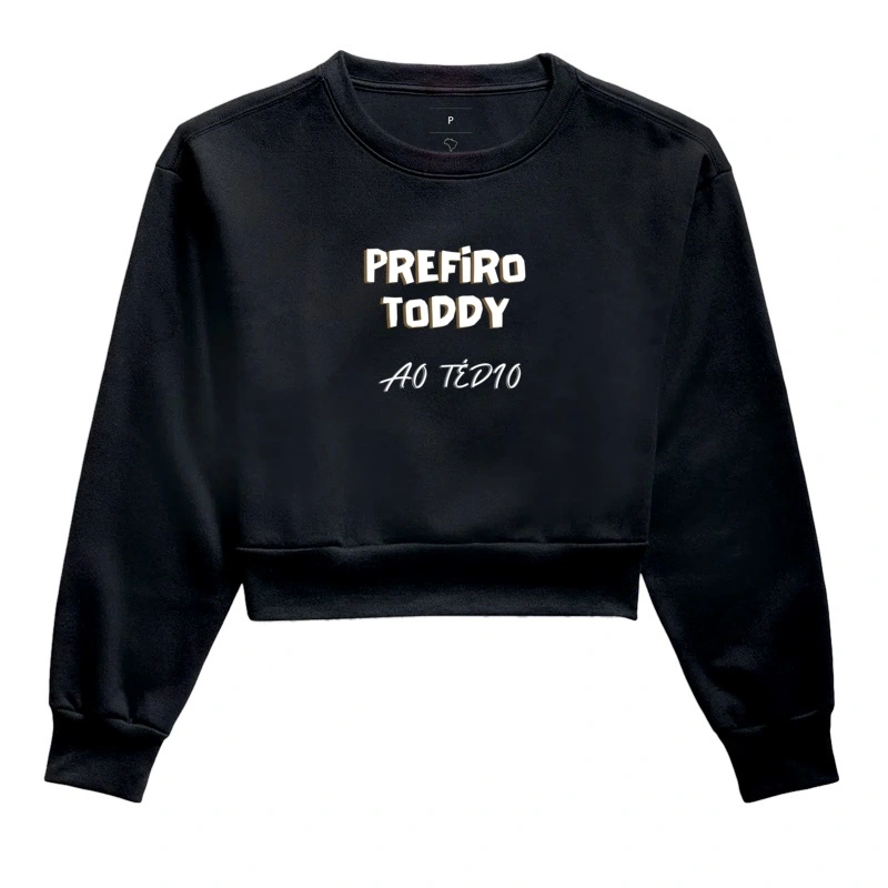 Moletom cropped/ prefiro Toddy