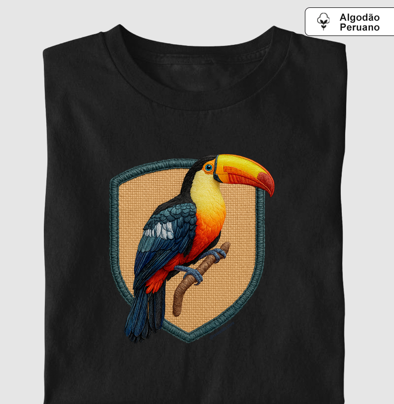 Aves em Linha - Tucano - Algodão Peruano