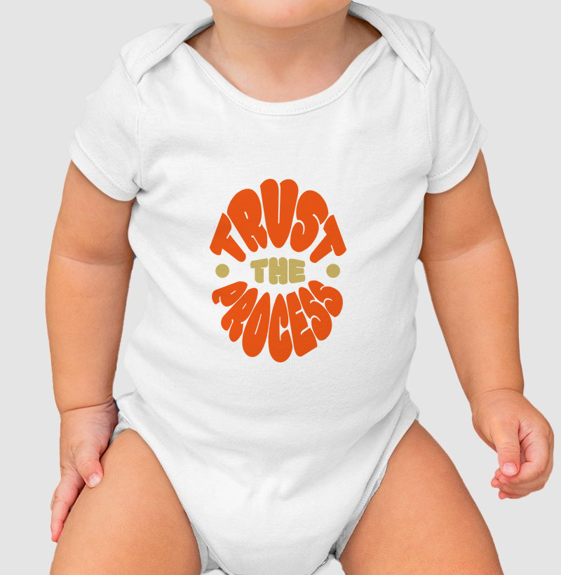 Confie no Processo: Body Infantil - Estilo com Mensagem Positiva