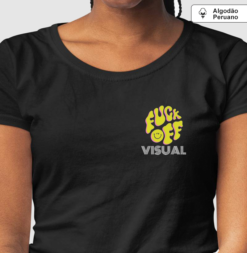 Camiseta Algodão Peruano F OFF Lower - Visual