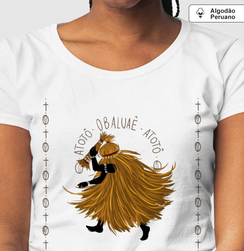 Camiseta Premium Atotô Obaluaê  100% Algodão Peruano