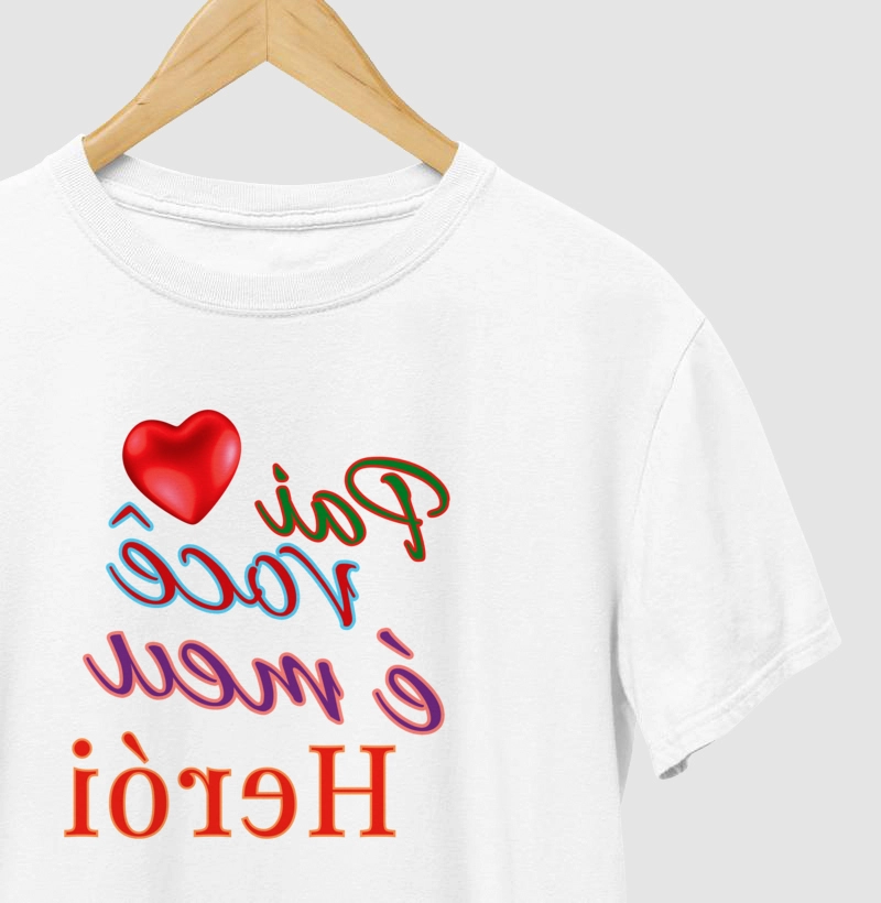 Camiseta Selfie "Pai você é meu Herói"