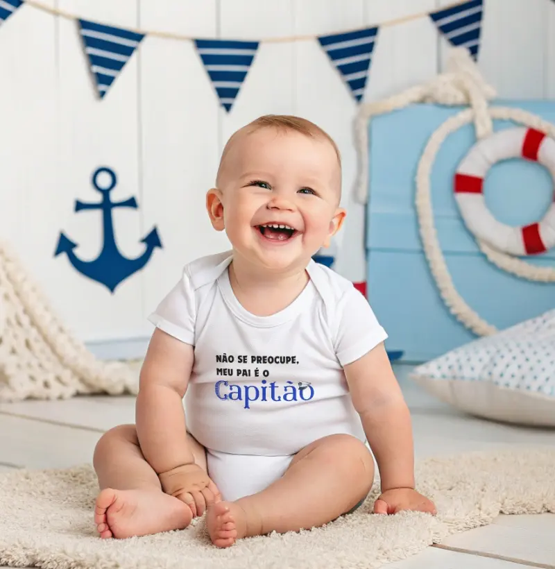 Não se preocupe, meu pai é capitão - Body infantil