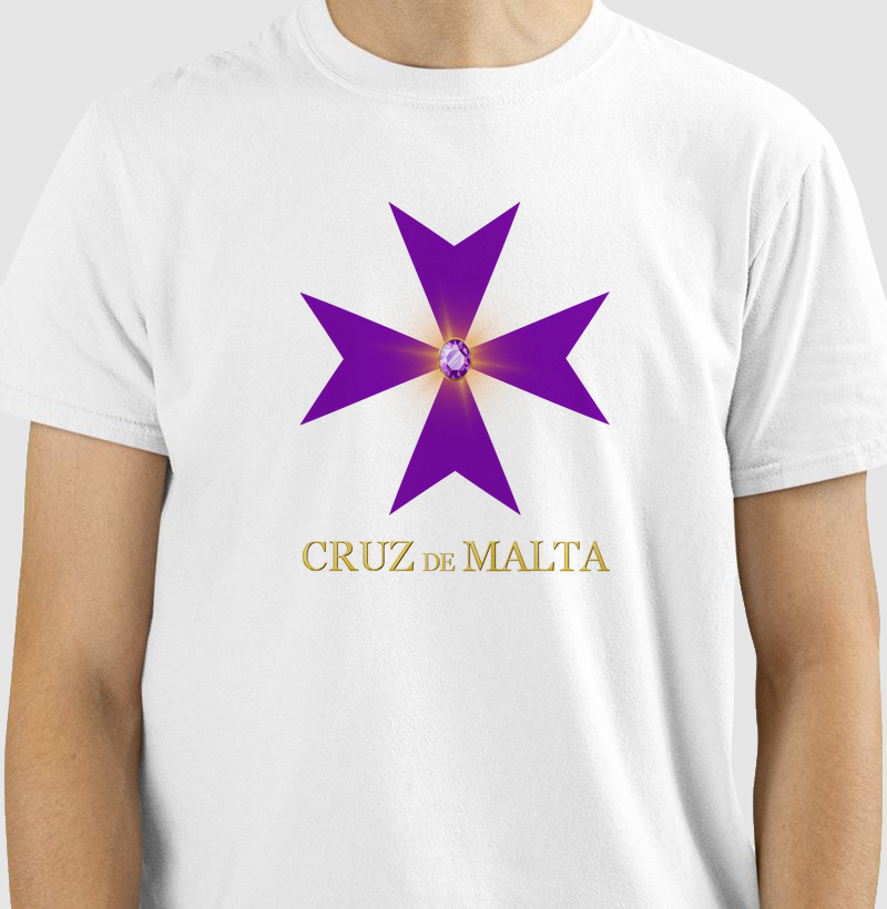 Camiseta CRUZ DE MALTA Violeta - Estrela+Ametista