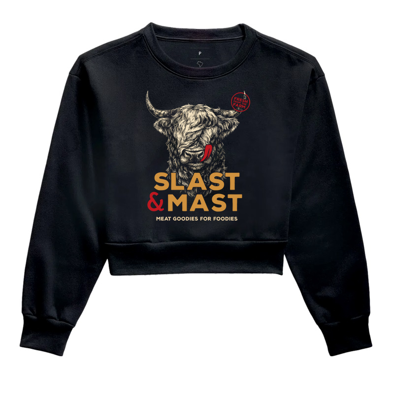 Cropped Moletom Country Meat Goodies For Foodies Magnata556