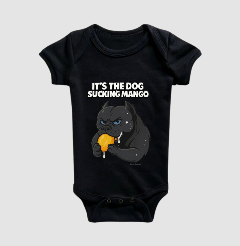 It's the dog sucking mango