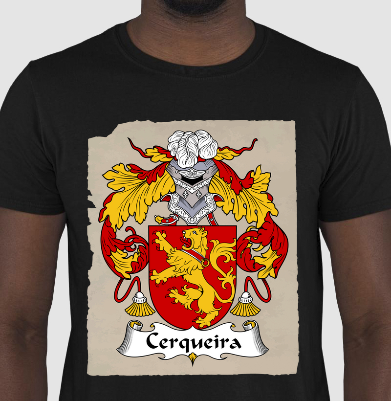 Camiseta Brasão Família Cerqueira Símbolo Sobrenomes
