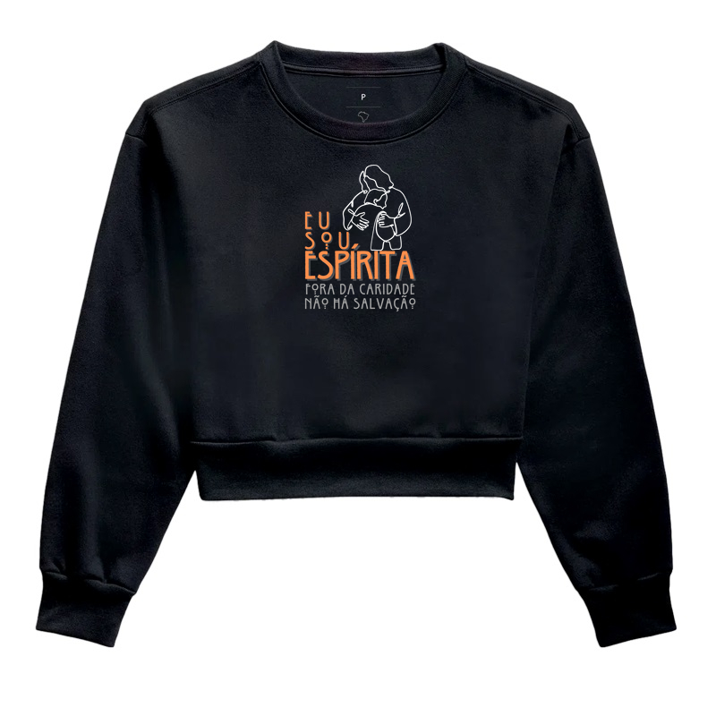  Estampa Sou Espírita Jesus Preto Fem.