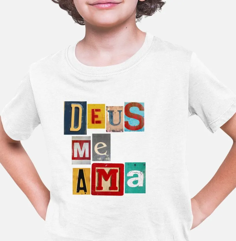 Camiseta Infantil Deus me ama