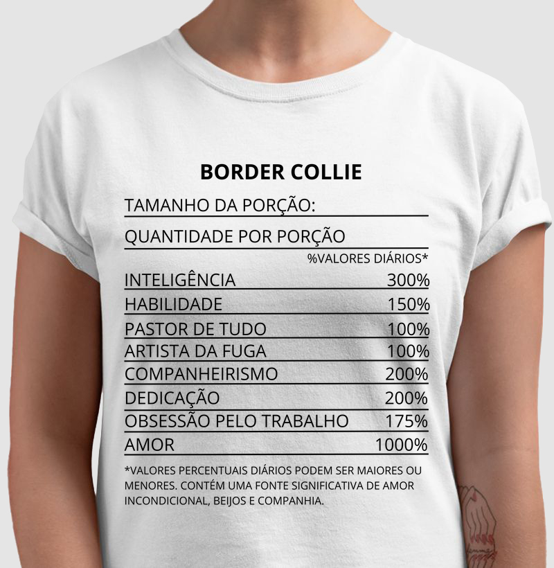 Tabela "nutricional" border collie