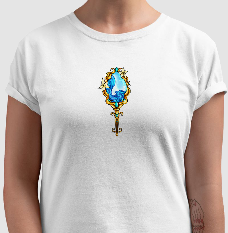 Camiseta Abebê de Oxum 100% Algodão