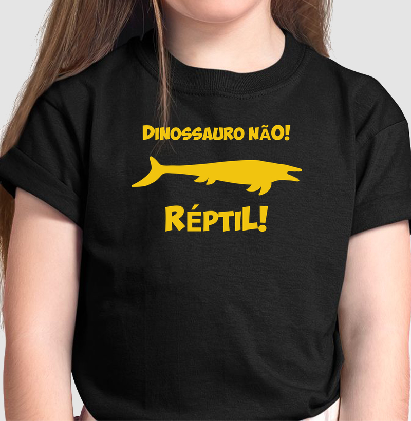 Camisa Algodão Estampada Dinossauro Não! Mosasaurus Premium