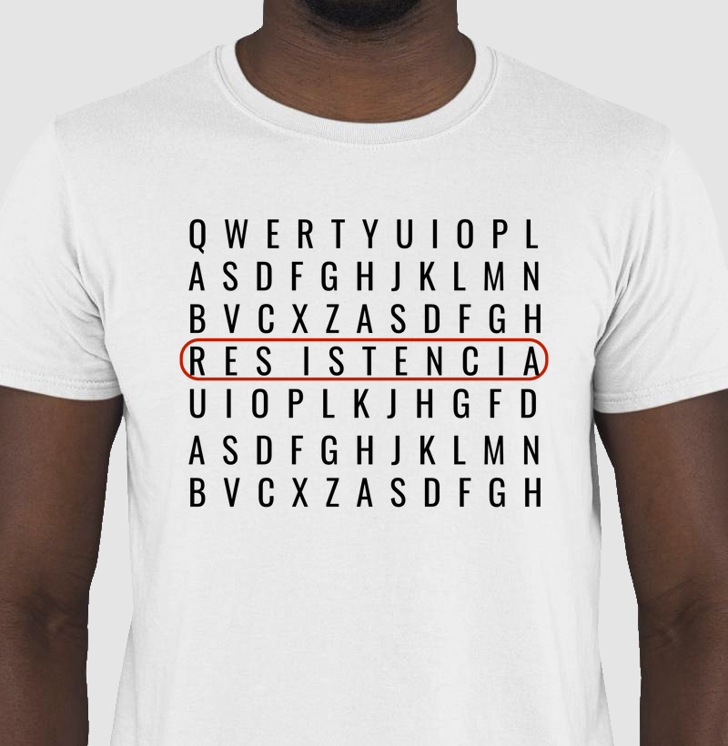 Camiseta Caça Palavras - Resistência