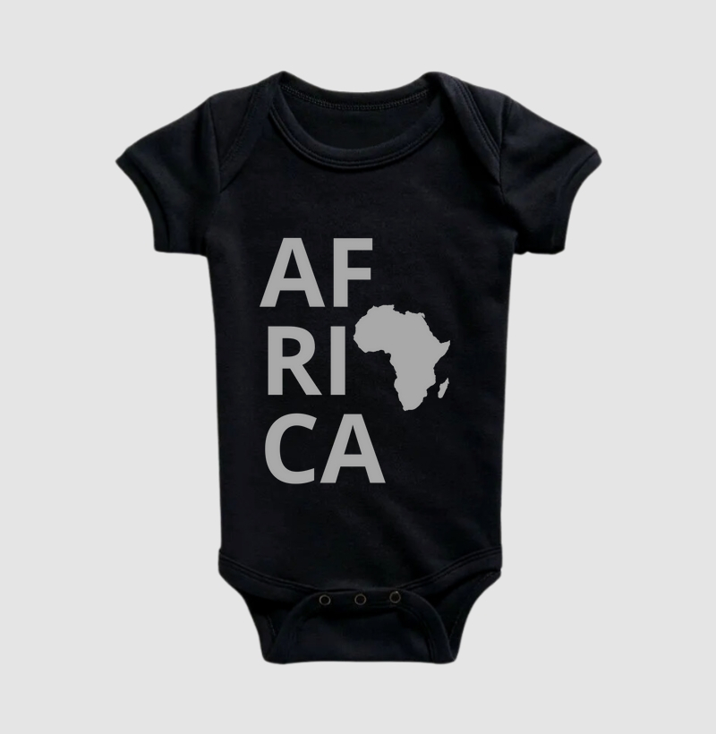 Body Infantil Animalis Africa 100% Algodão