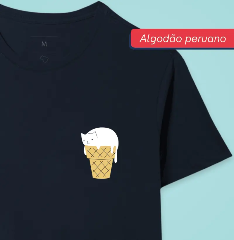 Ice cream cat 🍦 - Premium - Algodão Peruano