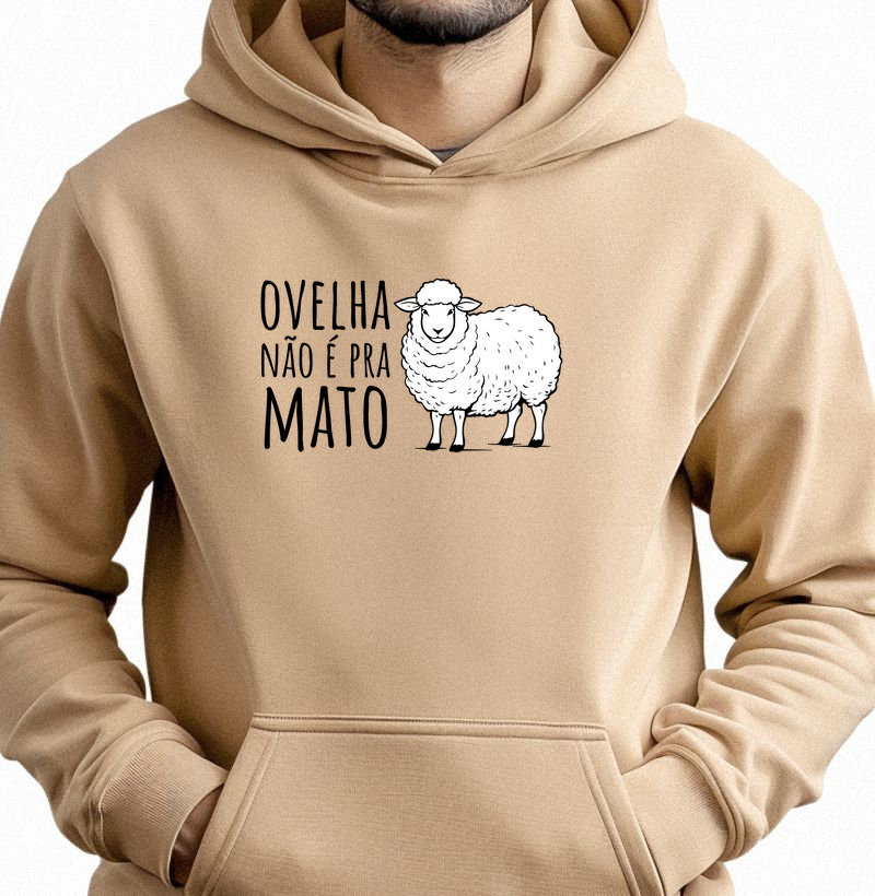Moletom Ovelha não é pra mato (com capuz)