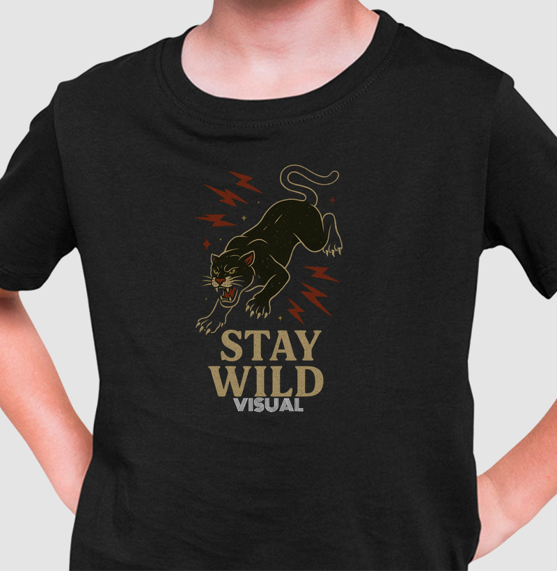 Camiseta Infantil Stay Wild - Visual