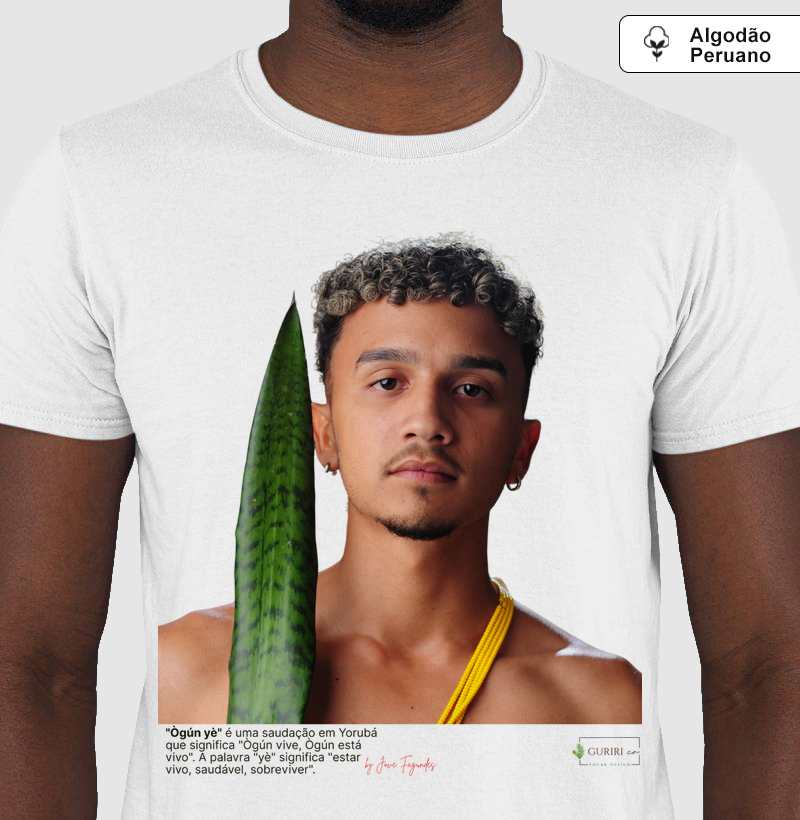 Camisa Algodão Peruano - COLAB - Ogum - Frente - by Jove Fagundes