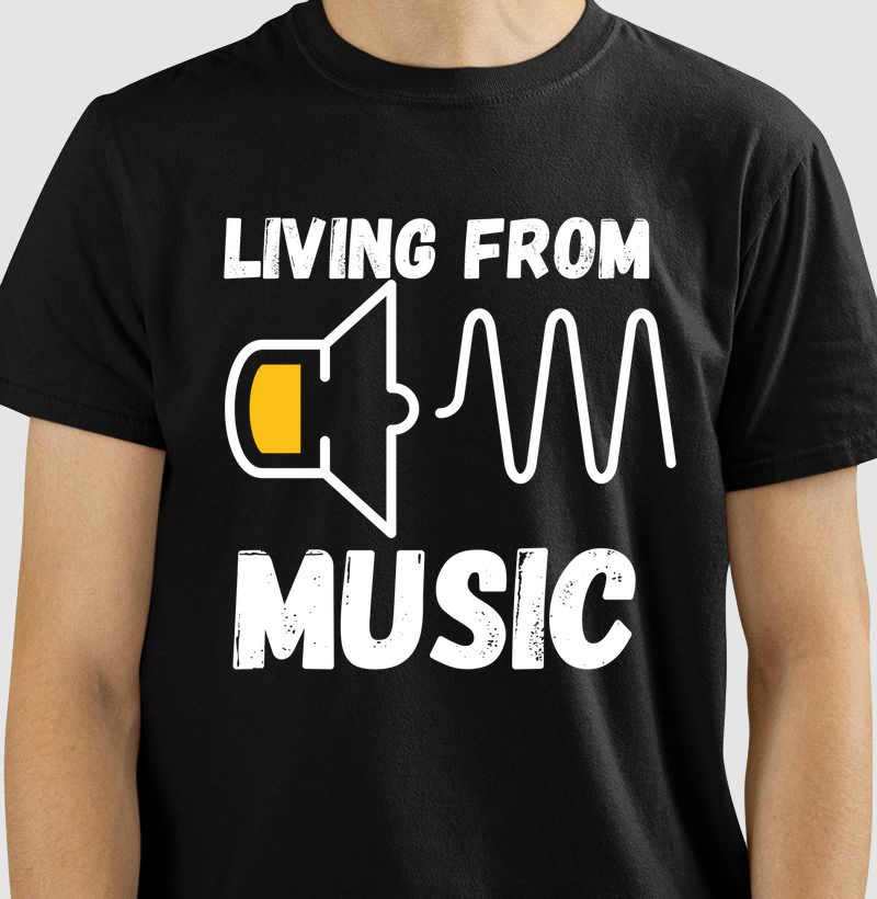 CAMISETA LIVING FROM MUSIC