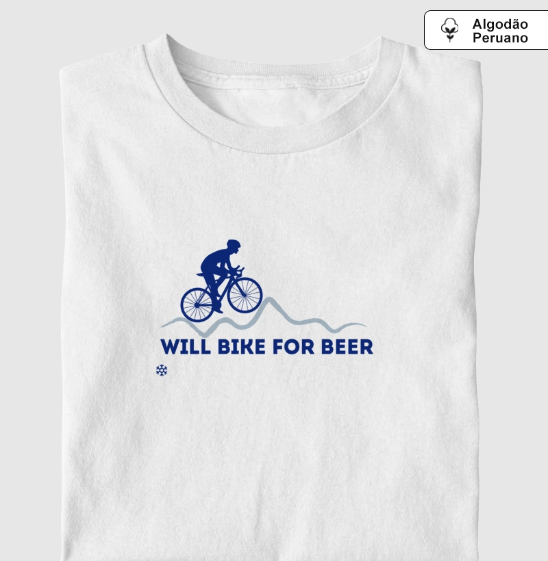 Camiseta Premium Will Bike for Beer
