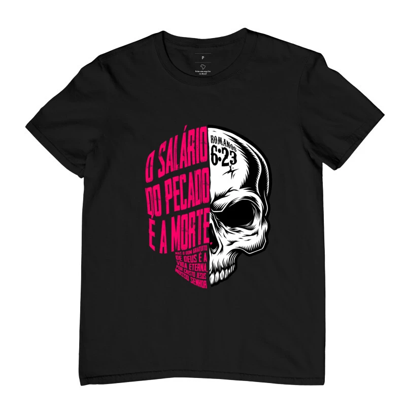 Camiseta Caveira Romanos 6:23