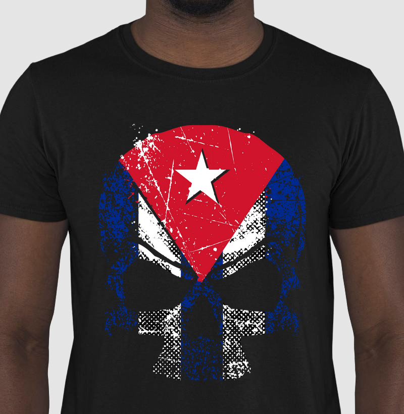 Camiseta Caveira Cuba