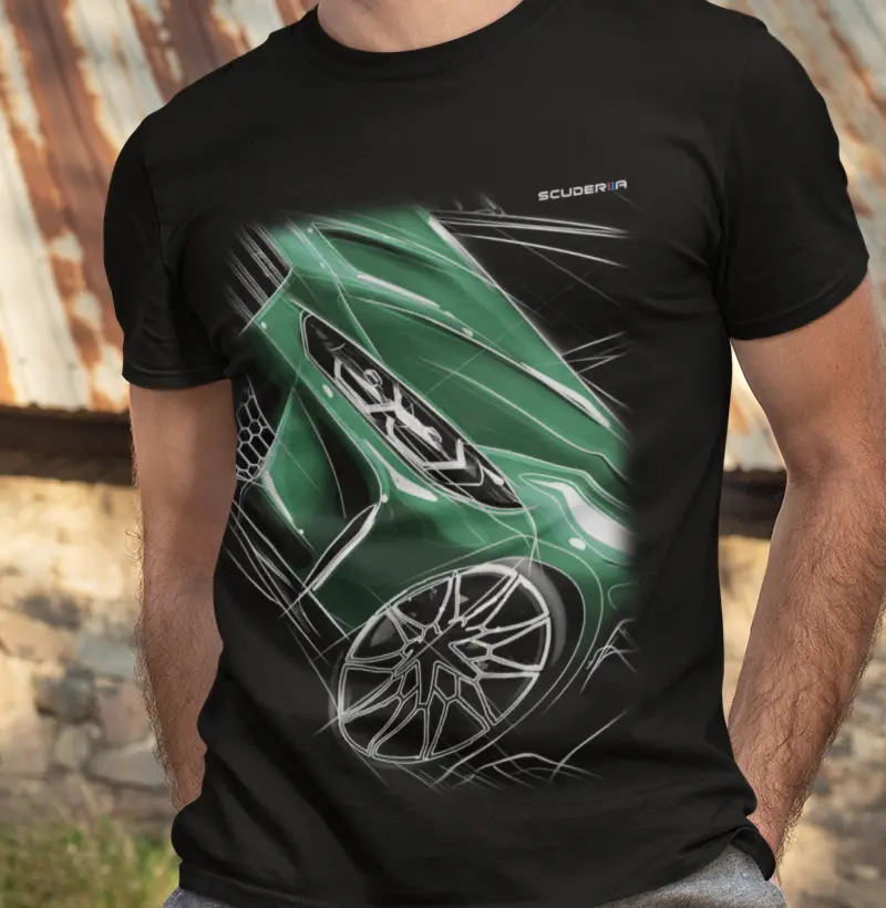 CAMISETA M3 G80 VERDE SKETCH ART SCUDERIIA