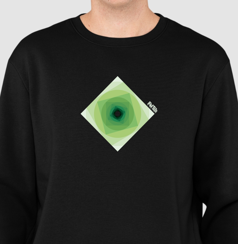 MOLETOM SUÉTER SLIM "INFINITA FANTASIA" / VERDE MINIMAL