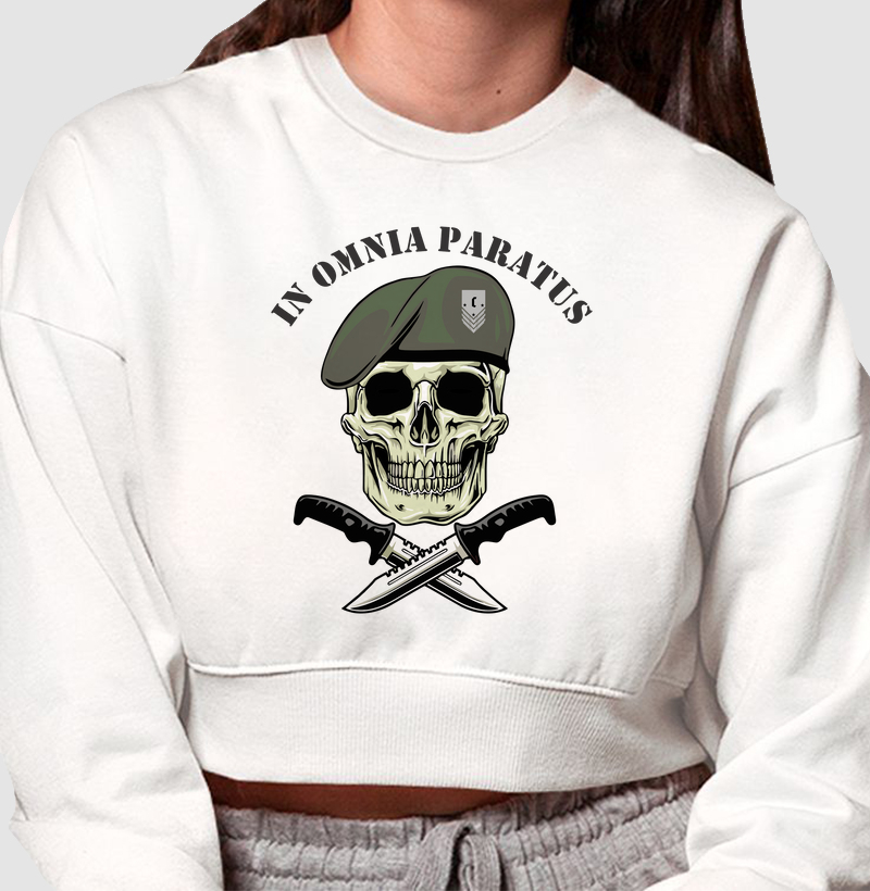 IN OMNIA PARATUS/ Cropped Moletom