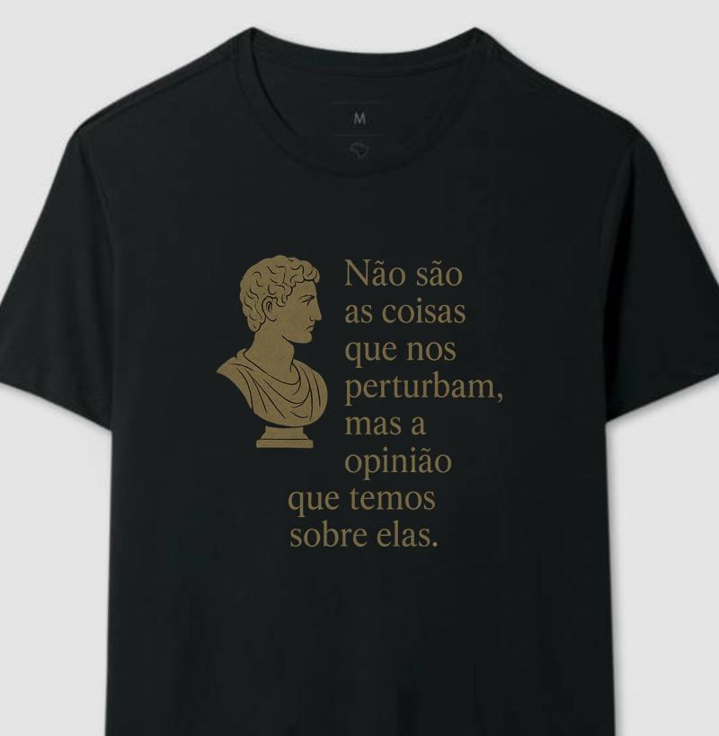 Camiseta "Opinião Estoica" – O Julgamento é o Inimigo