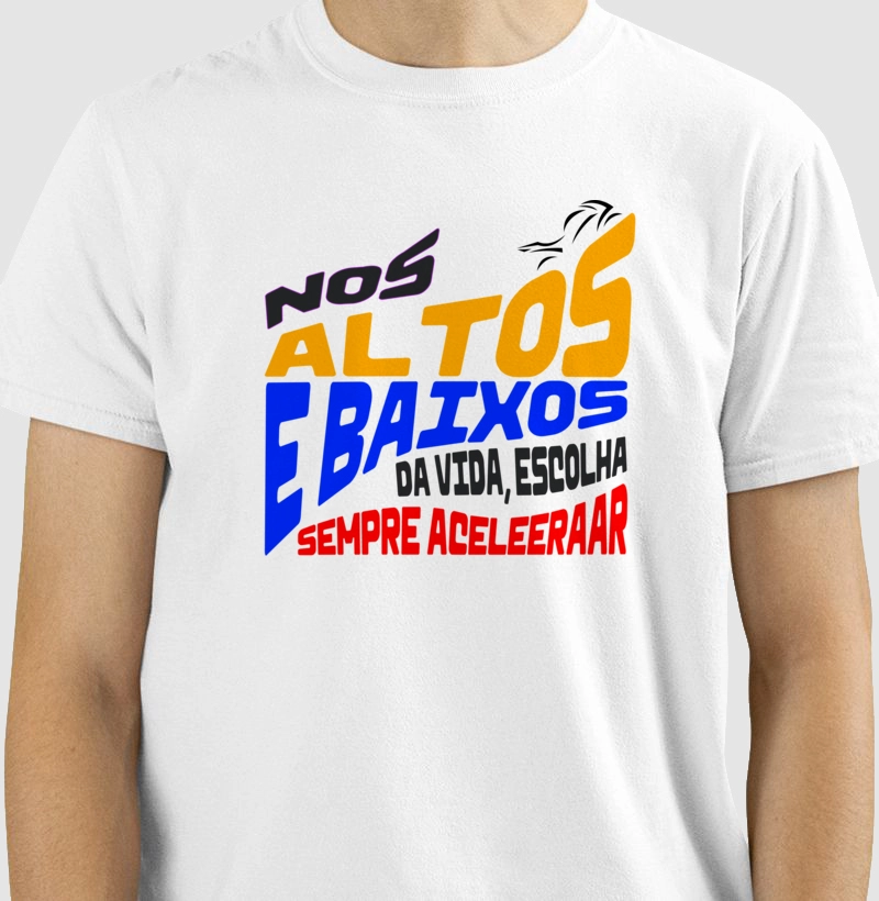 NOS ALTOS E BAIXOS - BCO - FUNDO COLOR - MASC - FEM