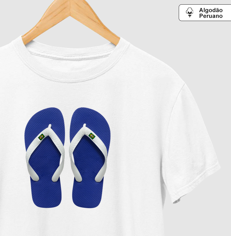 Camiseta Algodão Peruano Chinelos Brasil