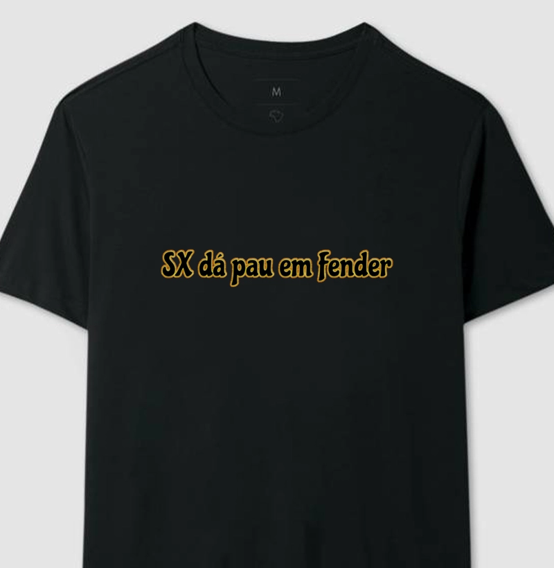 Camiseta SX dá pau em Fender